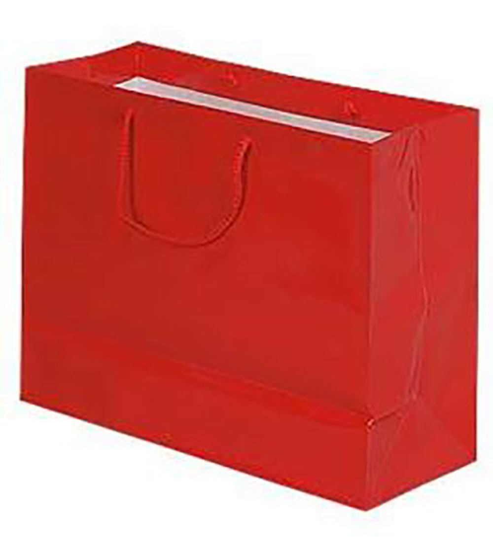 Premium Large Glossy Red Euro Tote Shopping Bags - Bulk Pack of 100 - Eco-Friendly Reusable Grocery Bags for Supermarkets, Retail Stores & Farmers Markets