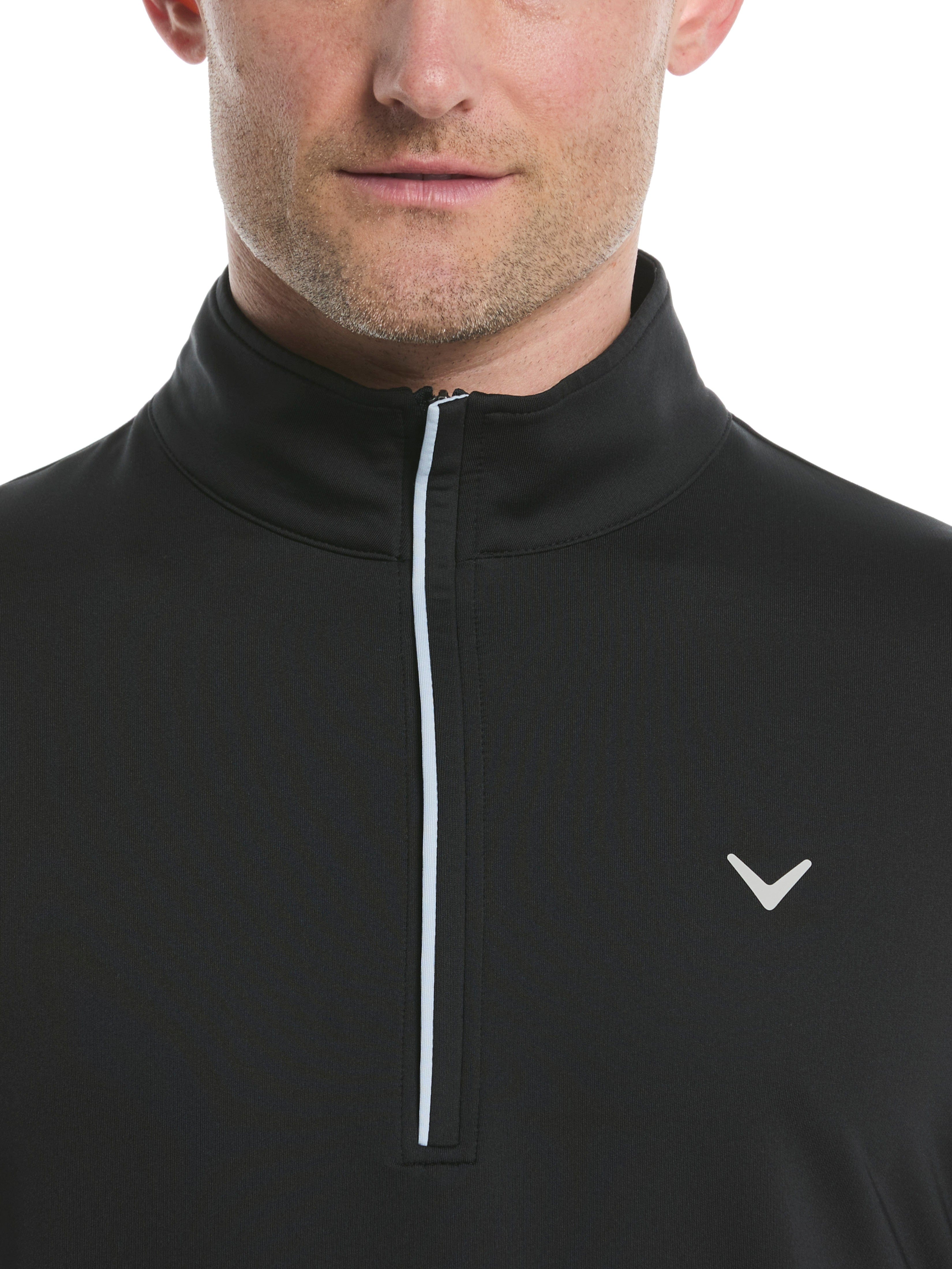 Men's Solid Color 1/4 Zip Pullover Sweater - Lightweight Casual Knit Top for Outdoor Activities & Layering