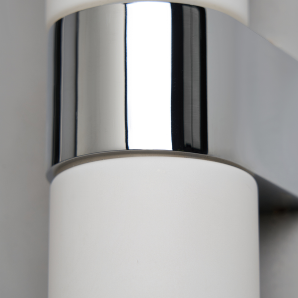 6W LED Wall Light IP44 Waterproof - Black/Chrome Finish - Modern Indoor/Outdoor Lighting for Bedroom, Hallway, Porch, and Garden