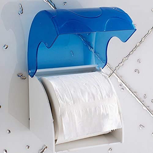 Wall Mounted Waterproof Toilet Paper Holder - Rustproof Bathroom Tissue Roll Dispenser (White) - Perfect for Bathroom, Kitchen & RV Use