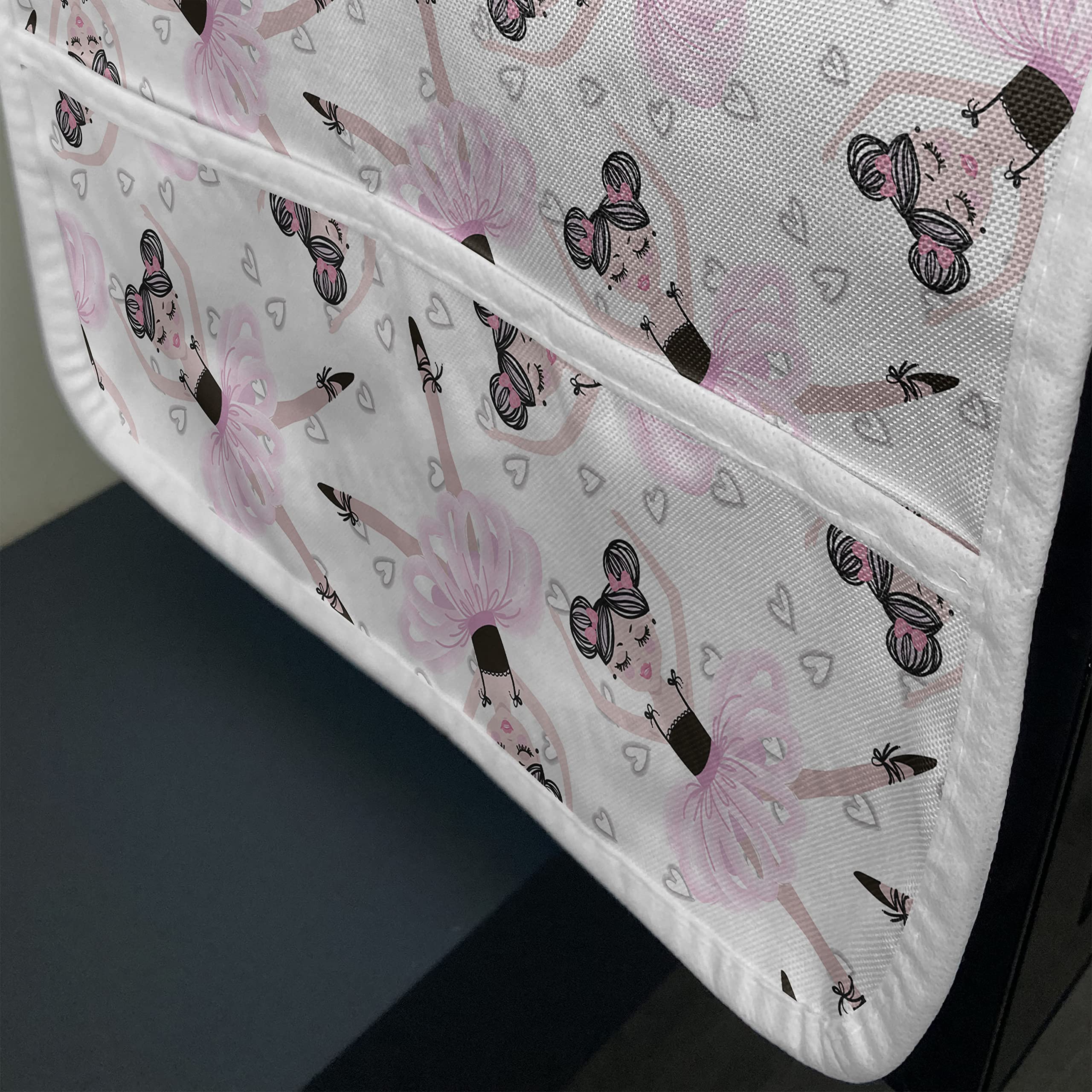 Ambesonne Ballerina Microwave Oven Cover - Waterproof Kitchen Organizer with Pockets, 36