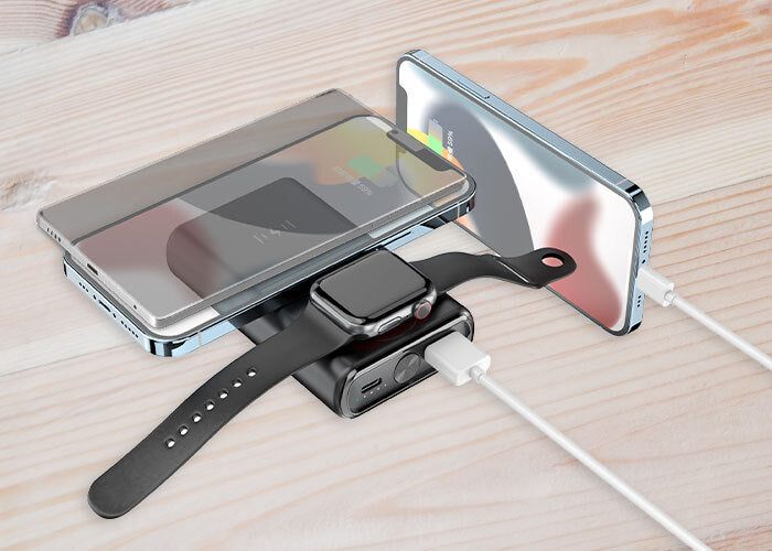 Maxxlee 10000mAh Portable Charger - Super Fast Qi Wireless & Wired Charging Power Bank for iPhone, Samsung, AirPods, Apple Watch | Perfect for Travel, Camping & Emergency Backup