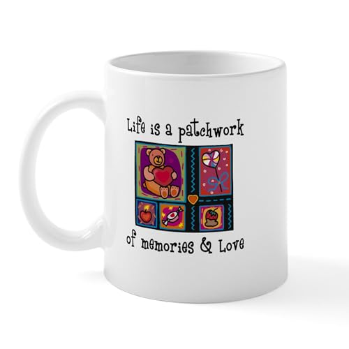 White - Life Is A Patchwork Quilt Mug