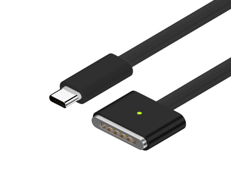 ORUZA 140W USB C to MagSafe 3 Fast Charging Cable - PD Compatible with MacBook Pro 14/16 Inch & MacBook Air M2 - High Speed Power Delivery for Apple Laptops - Perfect for Home, Office & Travel Use - Black