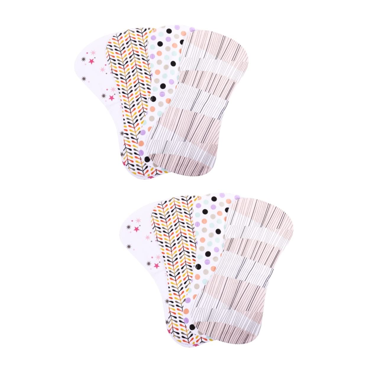 Totority 8-Piece Baby Burp Cloths Set - Soft Cotton Feeding Bibs & Shoulder Towels for Newborns - Absorbent Spit-Up Wipes for Girls & Boys - Perfect for Nursing, Bottle Feeding & Messy Mealtime Protection