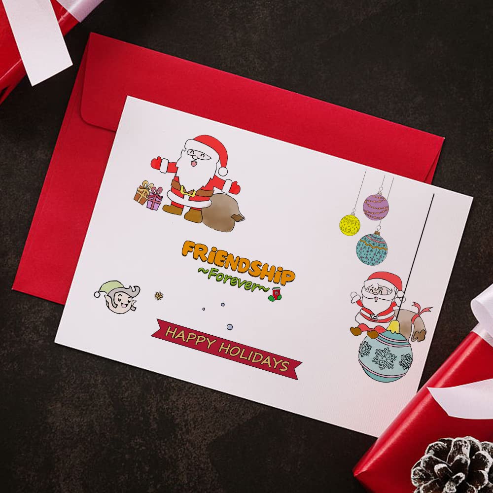 Santa Claus Clear Stamps for Card Making | Christmas DIY Scrapbooking Supplies | Rubber Stamps with Blessing Words for Photo Albums & Holiday Decorations - Perfect for Christmas Cards, Gift Wrapping & Craft Projects