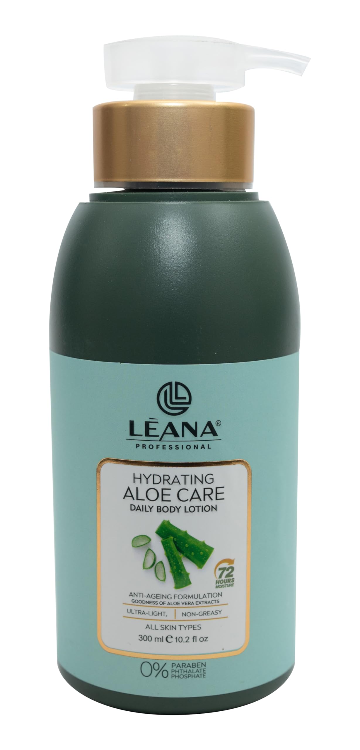 Le'ana Hydrating Aloe Care Daily Body Lotion - 300ml | Moisturizing & Soothing Skin Cream for Dry & Sensitive Skin | Perfect for Daily Use, After Sun Care & Post-Workout Hydration