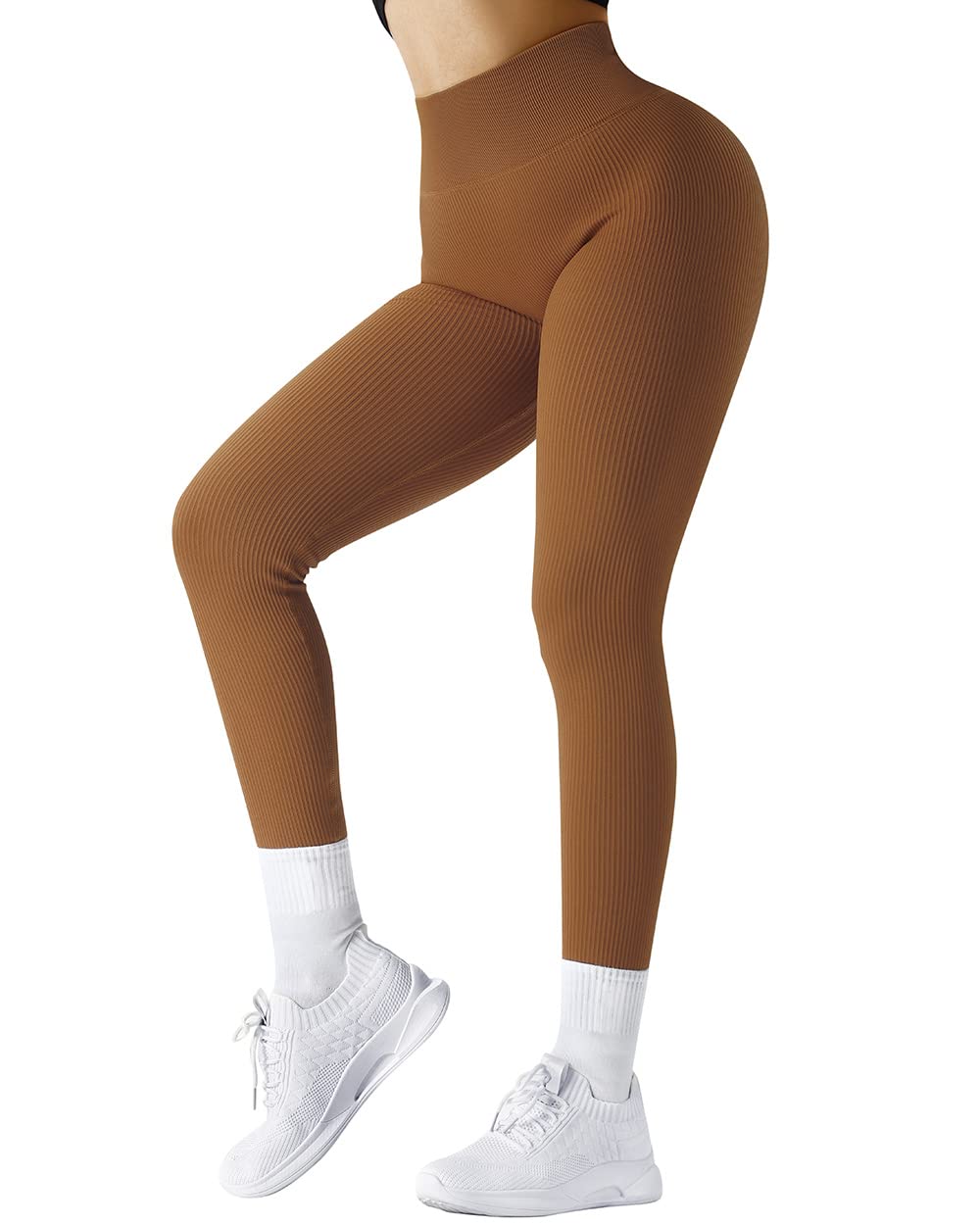 SUUKSESS Women's High Waist Ribbed Seamless Yoga Pants - Gym Workout Leggings for Running, Fitness & Lounge Wear