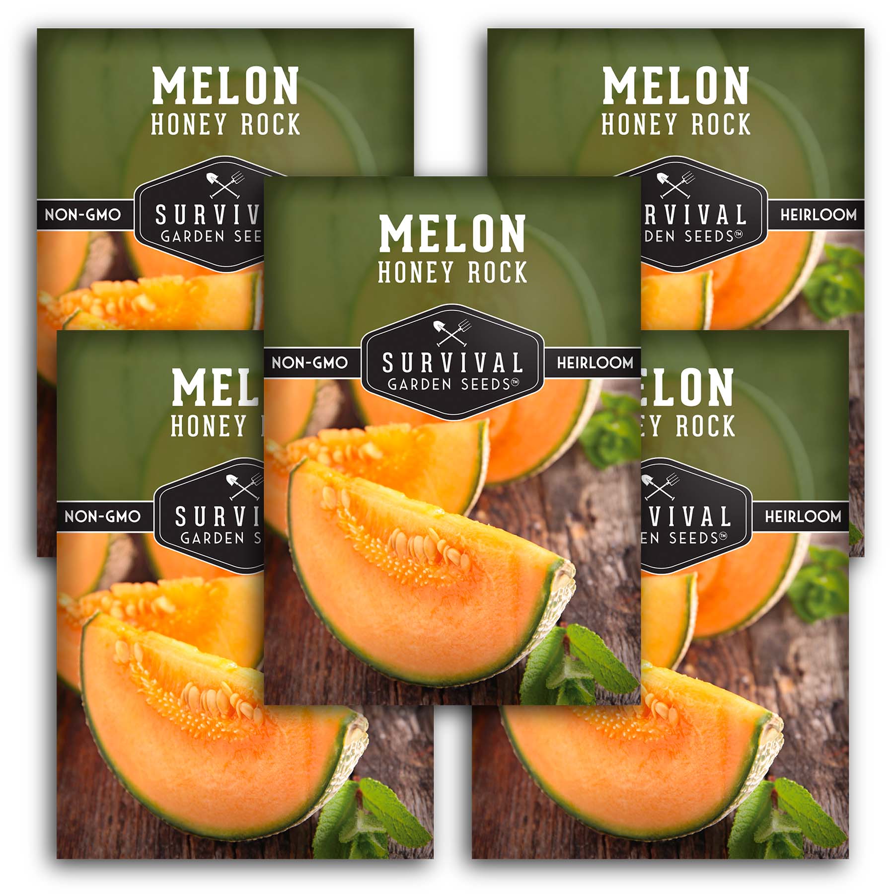 Premium Honey Rock Melon Seeds for Planting - Sweet Juicy Cantaloupe Variety - Perfect for Home Gardens, Farmers Markets & Fresh Eating