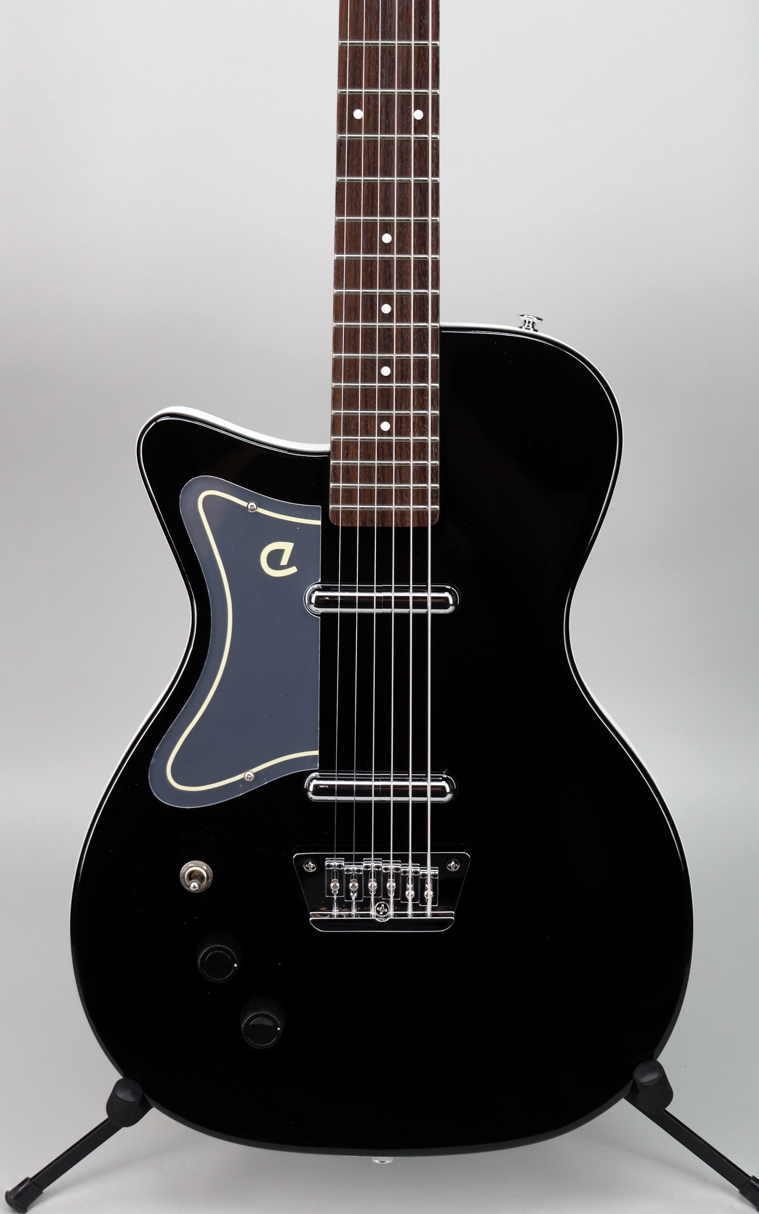 Danelectro '56 Baritone Left Handed Electric Guitar - Black Finish | Perfect for Left-Handed Musicians, Studio Recording & Live Performances