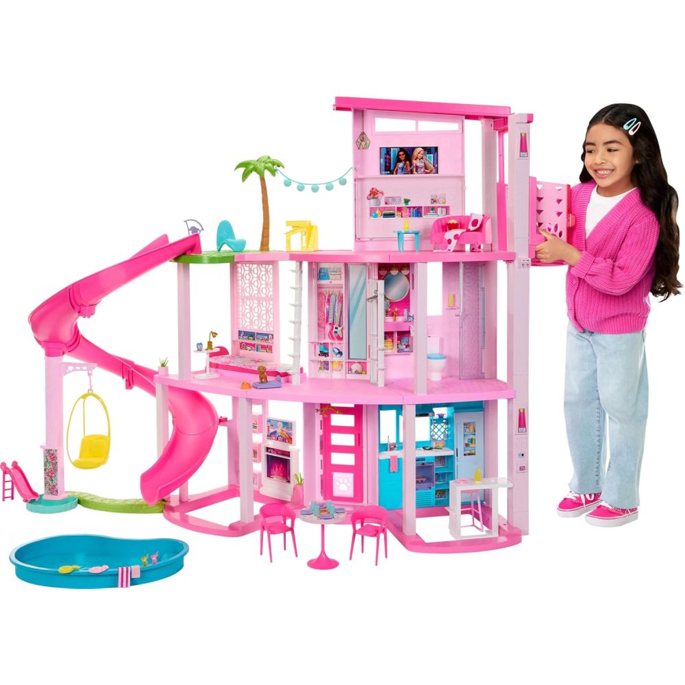 Barbie DreamHouse Playset - Ultimate Home Adventure Dollhouse with Elevator, Pool & Slide | Perfect for Imaginative Play & Gift for Kids Ages 3+ | Great for Birthday, Christmas & Indoor Fun