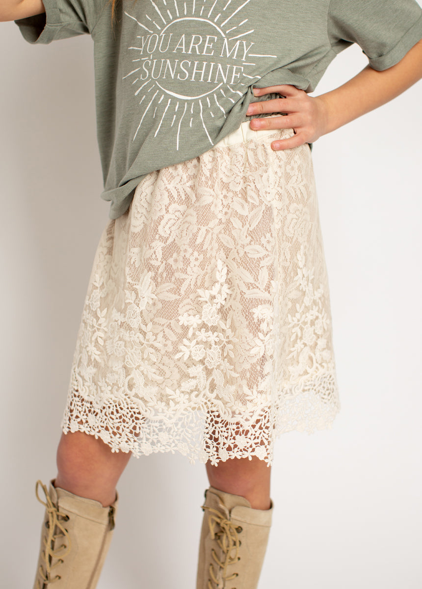 Vella Skirt in Cream | Women's Elegant Midi Skirt | Perfect for Office Wear, Date Nights & Special Occasions