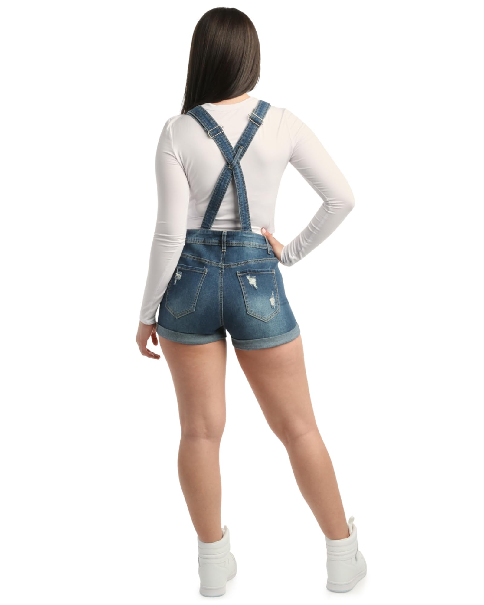 Women's Denim Shortalls - Stretch Jean Overalls for Casual Wear & Summer Outfits | Perfect for Picnics, Beach Days & Outdoor Adventures