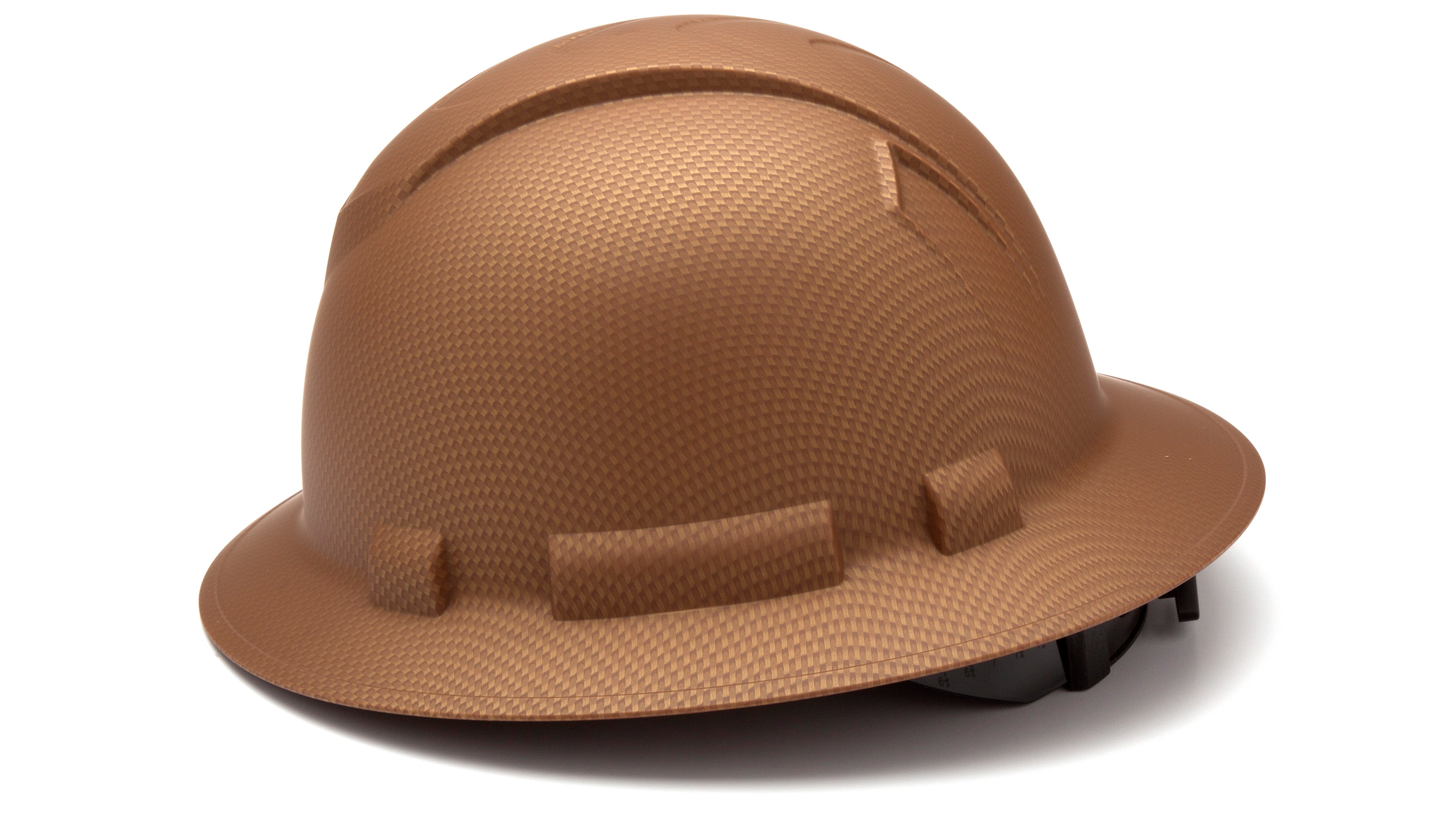 Pyramex Full Brim Graphite Hard Hat with Copper Trim - ANSI Certified Safety Helmet for Construction, Industrial Work & Outdoor Protection