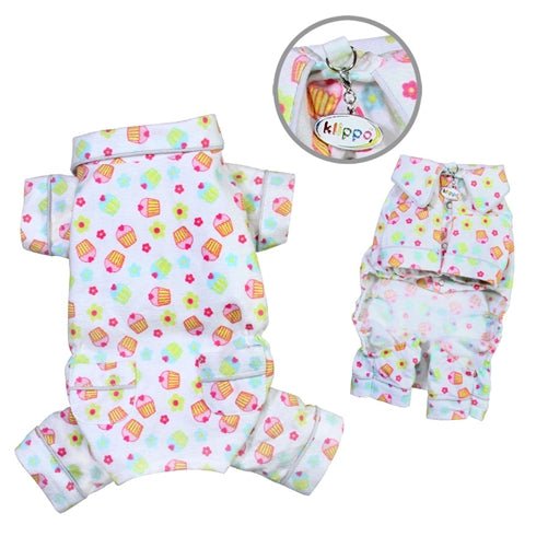 Cozy Cupcake Print Flannel Pajamas for Women - Soft & Warm Winter Sleepwear for Lounge & Bedtime