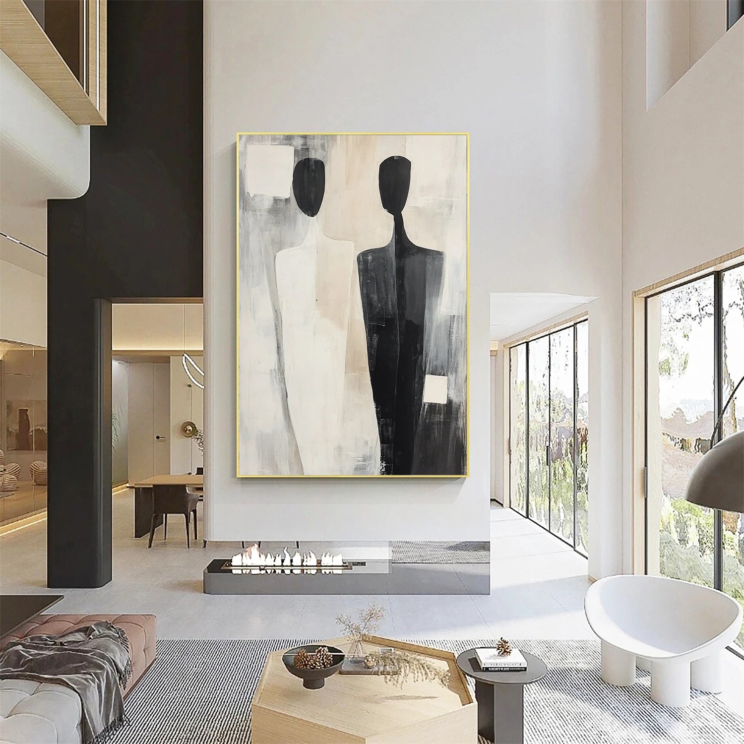Contemporary Abstract Minimalist Wall Art Painting - Modern Home Decor for Living Room, Bedroom & Office | #CW014