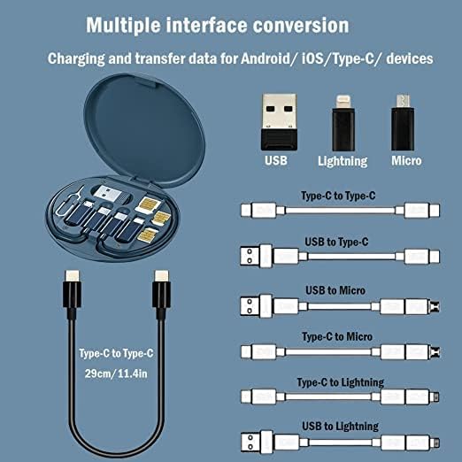 RainCloud USB Adapter Cable - Type C to Micro USB/Lightning/USB A - for Travel & Office Use