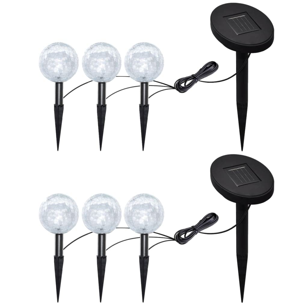 CHARMMA 6-Pack Solar LED Garden Lights with Spike Anchors - Waterproof Outdoor Landscape Lighting for Yard, Pathway, Patio, and Garden Decor