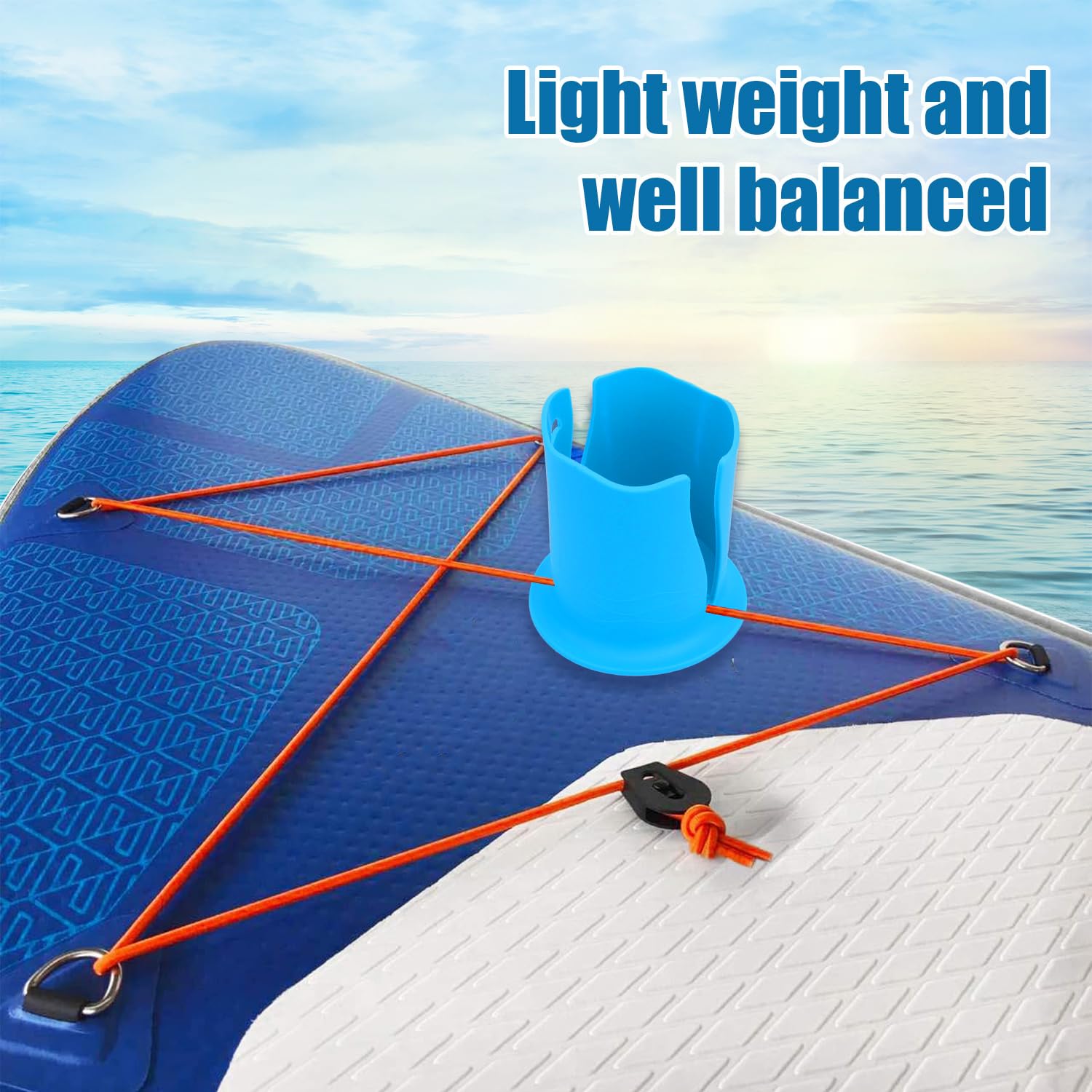 2pcs Universal Kayak Cup Holder & Paddle Board Drink Holder - Multi-Functional Water Bottle Holder for Kayaking, Fishing & Outdoor Activities (Blue) | Perfect for Canoeing, SUP & Marine Adventures