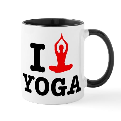 White/Black Inside - I Heart Yoga Mug