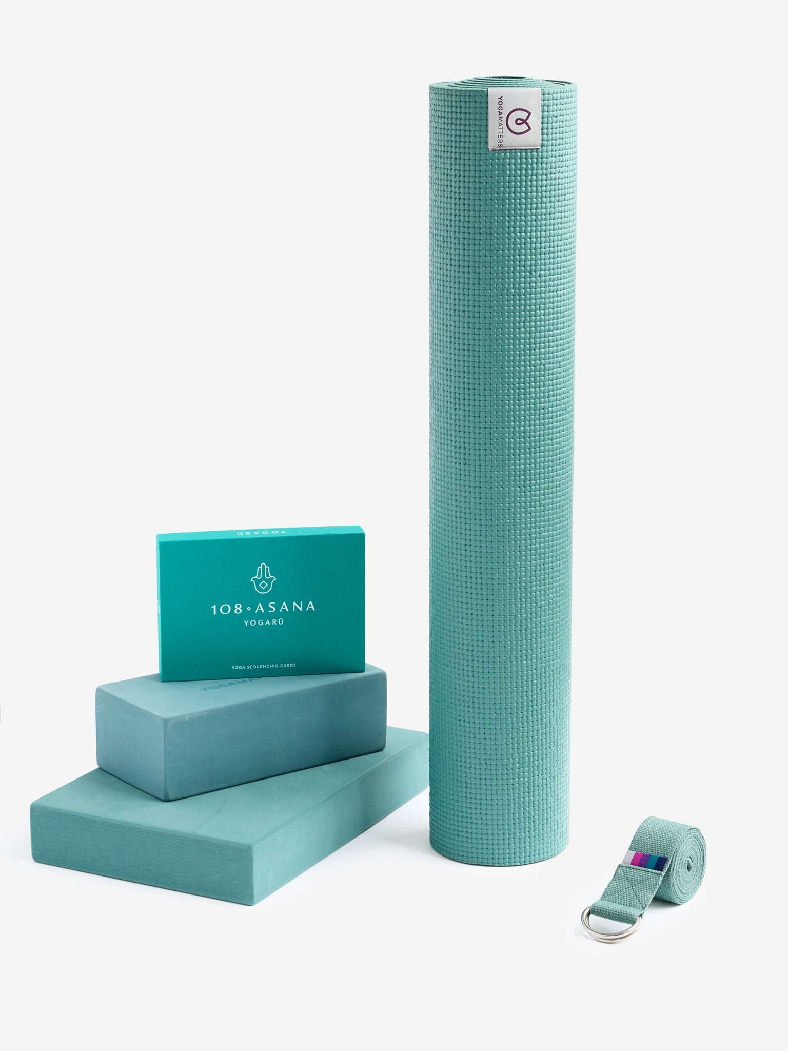 Yogamatters Beginners Starter Yoga Kit - Complete Set for Home & Studio Practice - Perfect for Yoga, Meditation, and Stretching Exercises