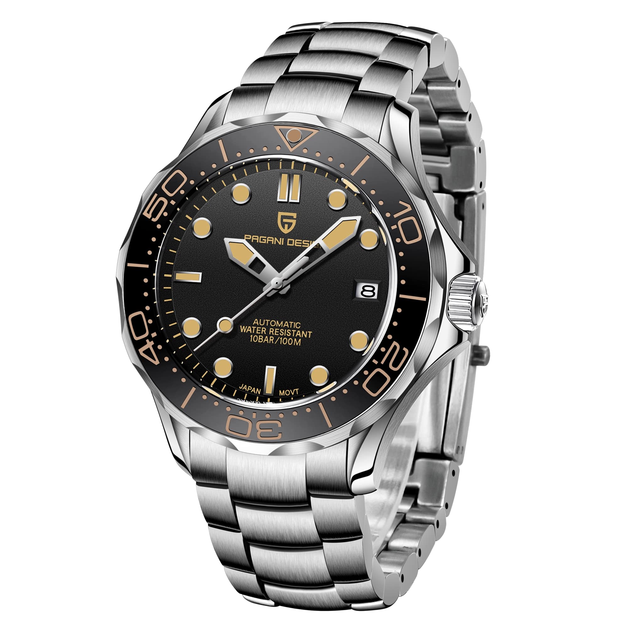 Pagani Design PD-1667 Men's Luxury Automatic Watch - NH35 Japan Movement, Sapphire Crystal, Luminous Hands, 100M Waterproof - Perfect for Business, Sports & Casual Wear