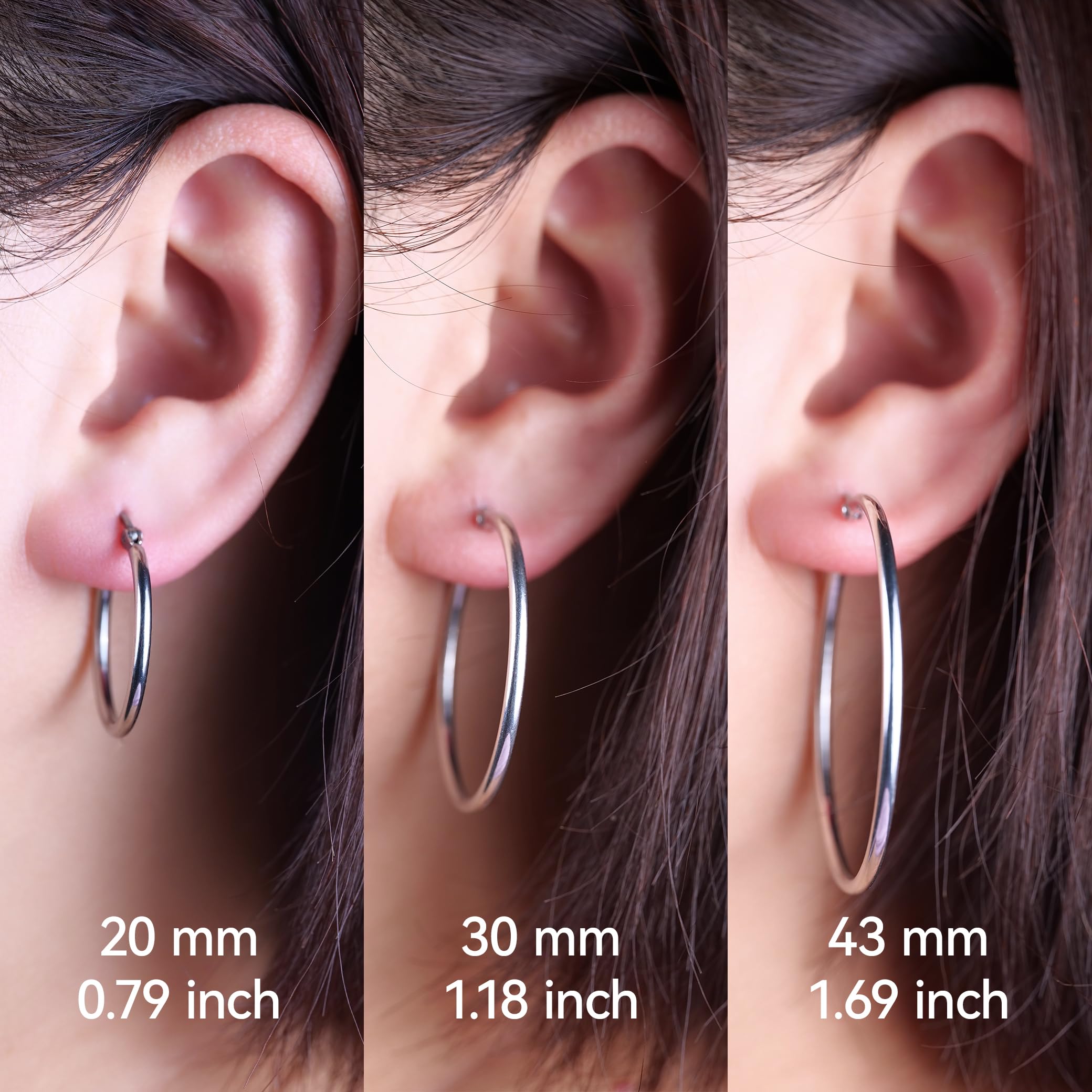 Hypoallergenic Pure Titanium Twisted Hoop Earrings for Women | Round Rope Design | Perfect for Everyday Wear, Date Night & Special Occasions