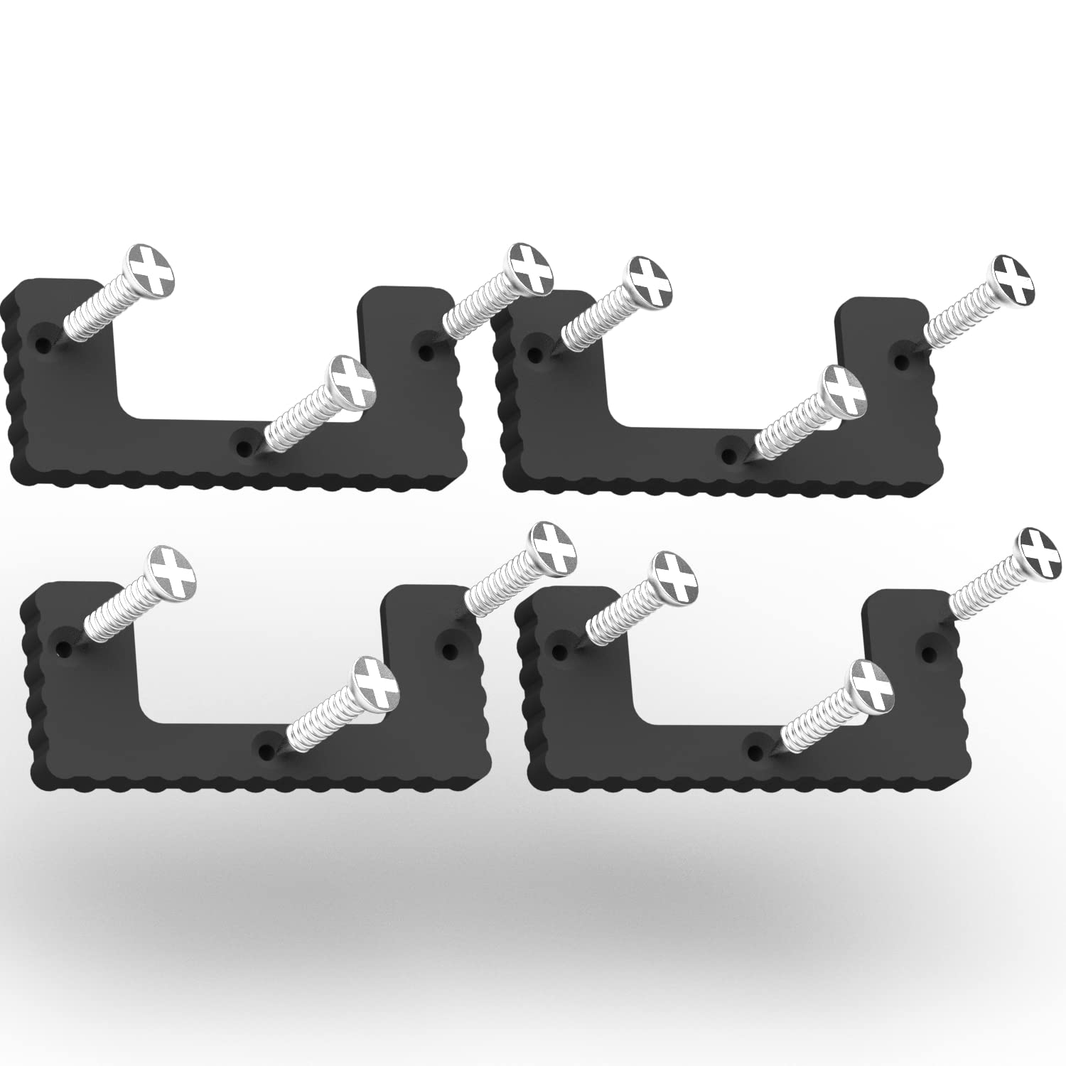 **NyVoozy Milwaukee Packout Cleats - 4PCS Cleat 'n' Feet for Milwaukee Packout System, Tool Box & Storage Mounting - Heavy-Duty Black Cleats for Workshop, Garage & Job Site Organization**