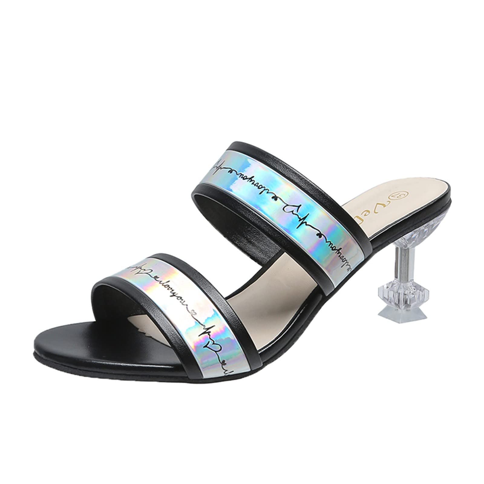 Sparkling Crystal Sequined Women's High Heel Sandals - Size 11 Open Toe Thigh High Stilettos for Spring Summer Parties & Evening Events