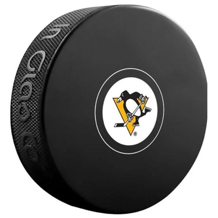 Authentic Deryk Engelland Signed Pittsburgh Penguins Logo Puck - Limited Edition Collectible - Perfect for Hockey Fans & Sports Memorabilia Collections
