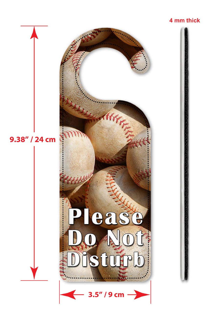Quiet Please - Do Not Disturb Door Hanger Sign with Vintage Baseball Design - Perfect for Hotels, Offices, and Home Privacy
