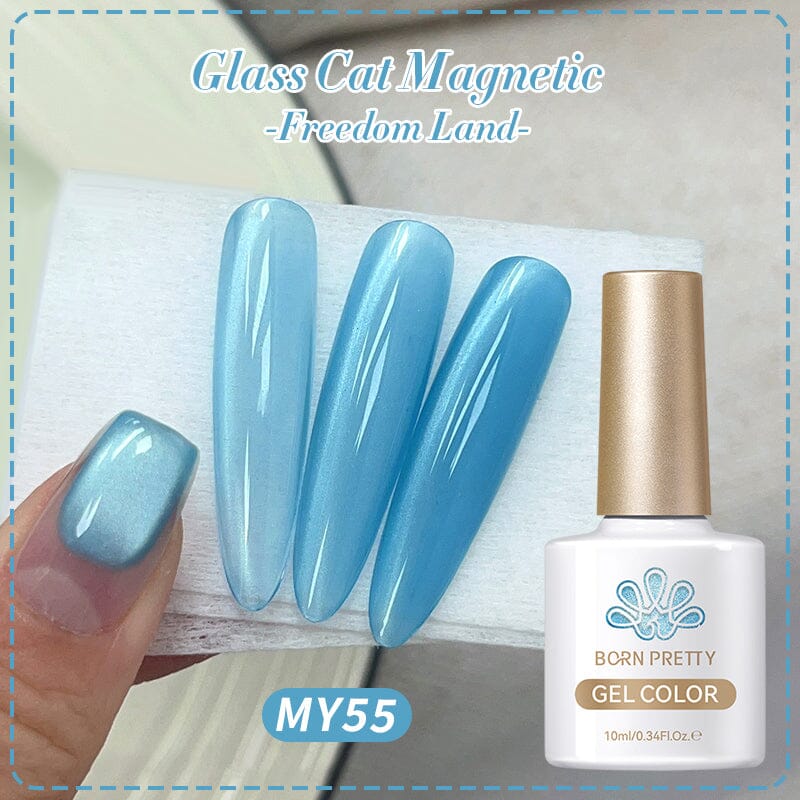 Blue Cat Magnetic Gel Nail Polish - 10ml Long Lasting UV LED Soak Off Polish for Nail Art & Manicures - Perfect for Home & Salon Use