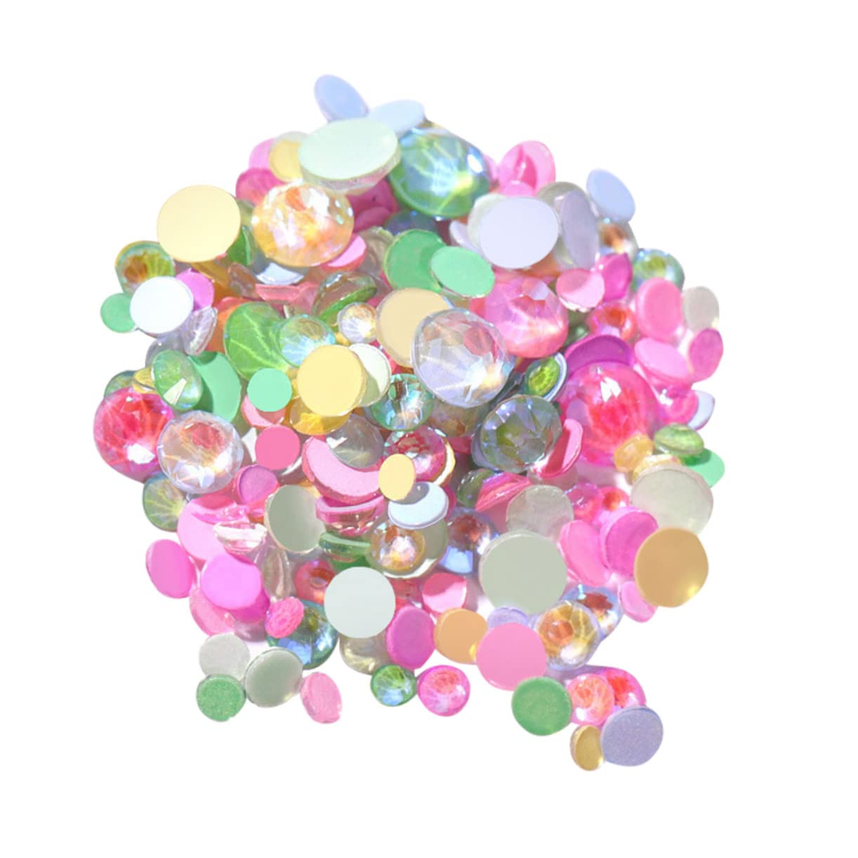 FRCOLOR Stained Glass Nail Art Decorations - Manicure Drill Gems, Nail Jewelry & Decals for Professional Nail Art | Perfect for Salon, DIY Nail Designs & Special Occasions