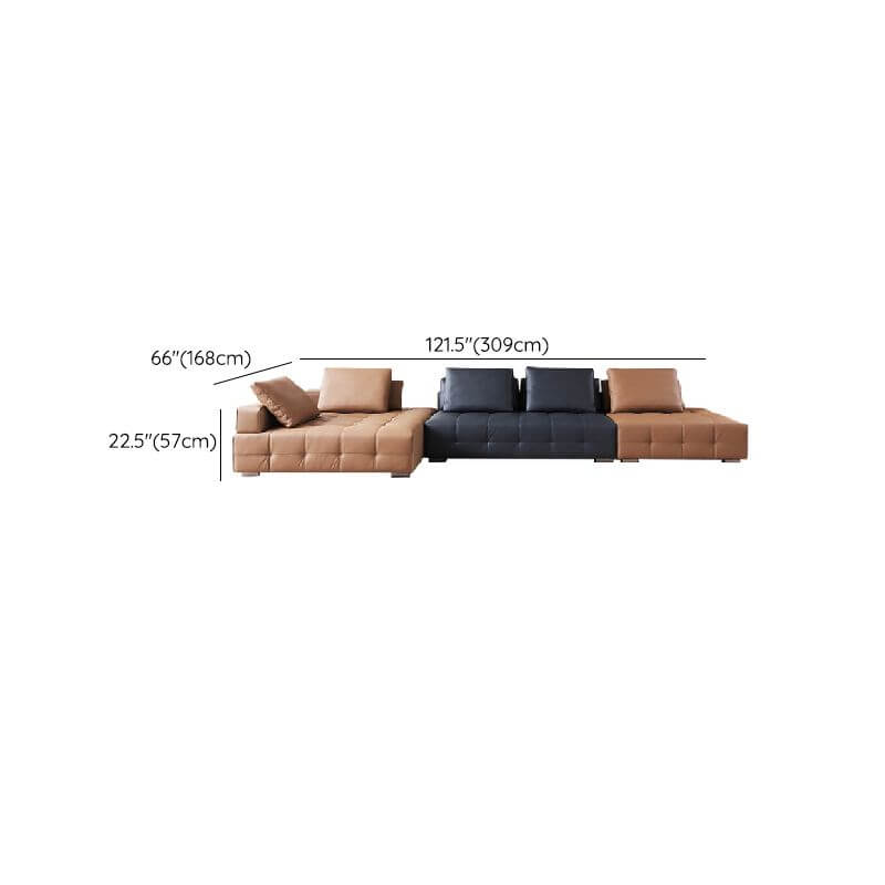 Ivory L-Shaped Left-Facing Corner Sectional Sofa 3-Seater 2-Piece Set with Stain-Resistant Chaise Lounge - Perfect for Living Room, Family Room & Small Spaces
