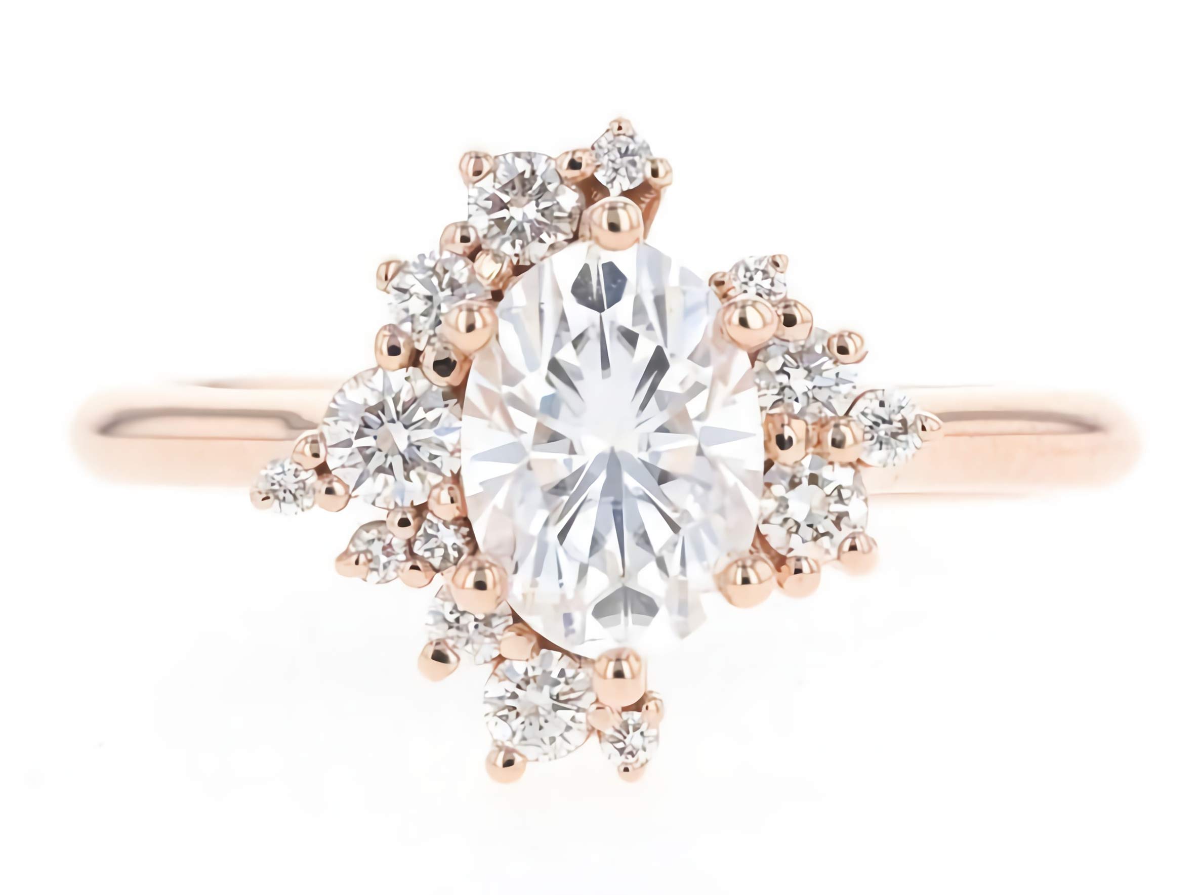 1 Carat (ctw) Moissanite Engagement Ring for Women - 10K 14K 18K Gold or Platinum Plated Silver, Personalized Wedding Band, Anniversary Gift, Bridal Jewelry (Perfect for Proposals, Weddings & Special Occasions)