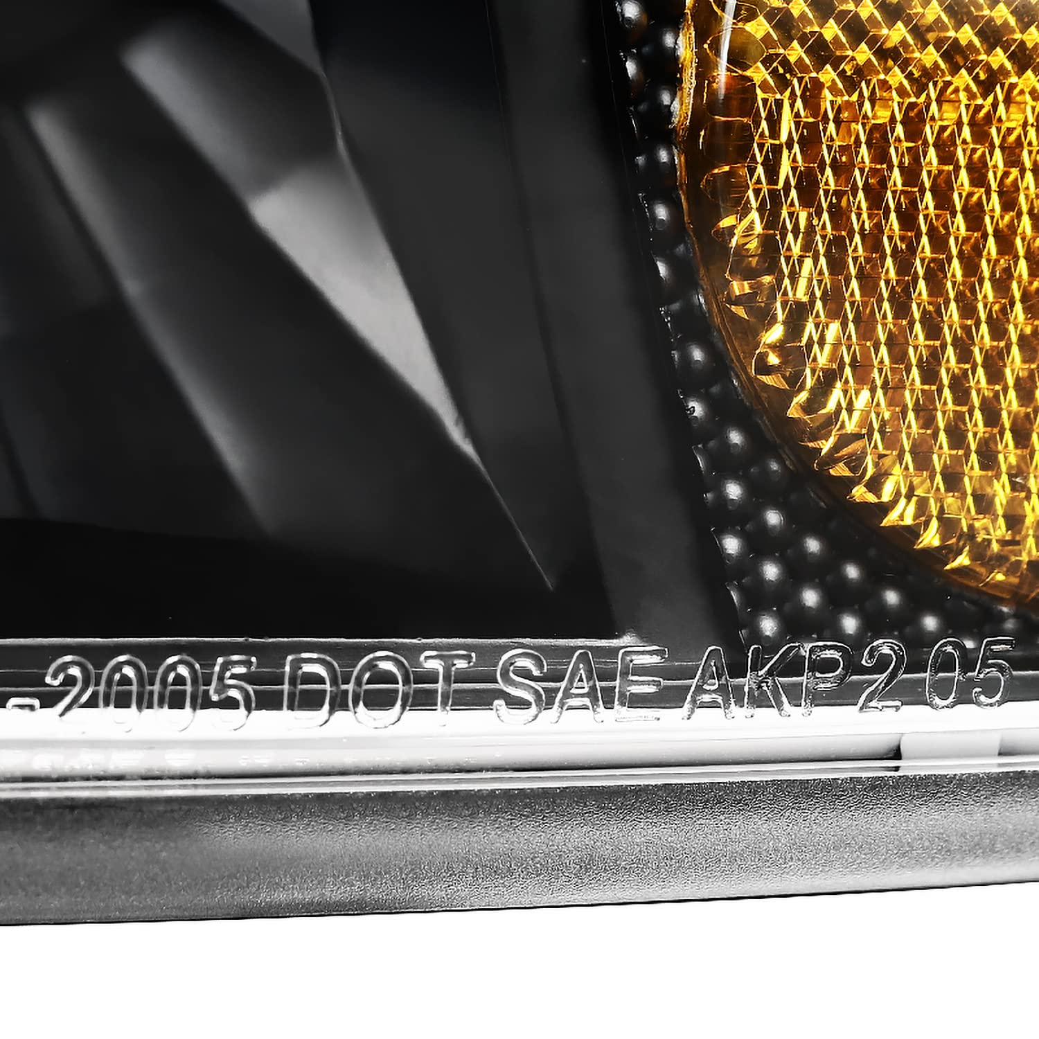 Spec-D Tuning Black Headlights & Corner Signal Lights Compatible with 1994-1996 Chevy Impala & 1991-1996 Chevy Caprice - Left & Right Pair Headlight Assembly - Upgrade for Night Driving & Enhanced Visibility