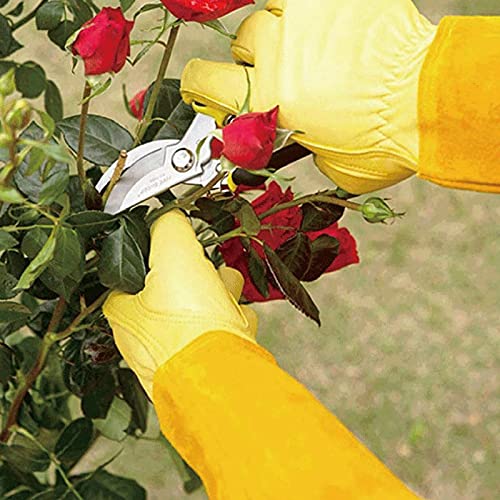 Durable Long Sleeve Gardening Gloves for Men & Women - Heavy Duty Outdoor Work Gloves with Protection for Planting, Weeding & Landscaping
