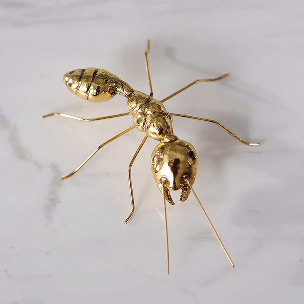 Metal Ant Sculpture - Animal Insect Figurine for Home, Office, Garden, Patio & Car Decor - Desktop Ornament & Yard Statue - Perfect for Nature Lovers & Unique Gift Ideas