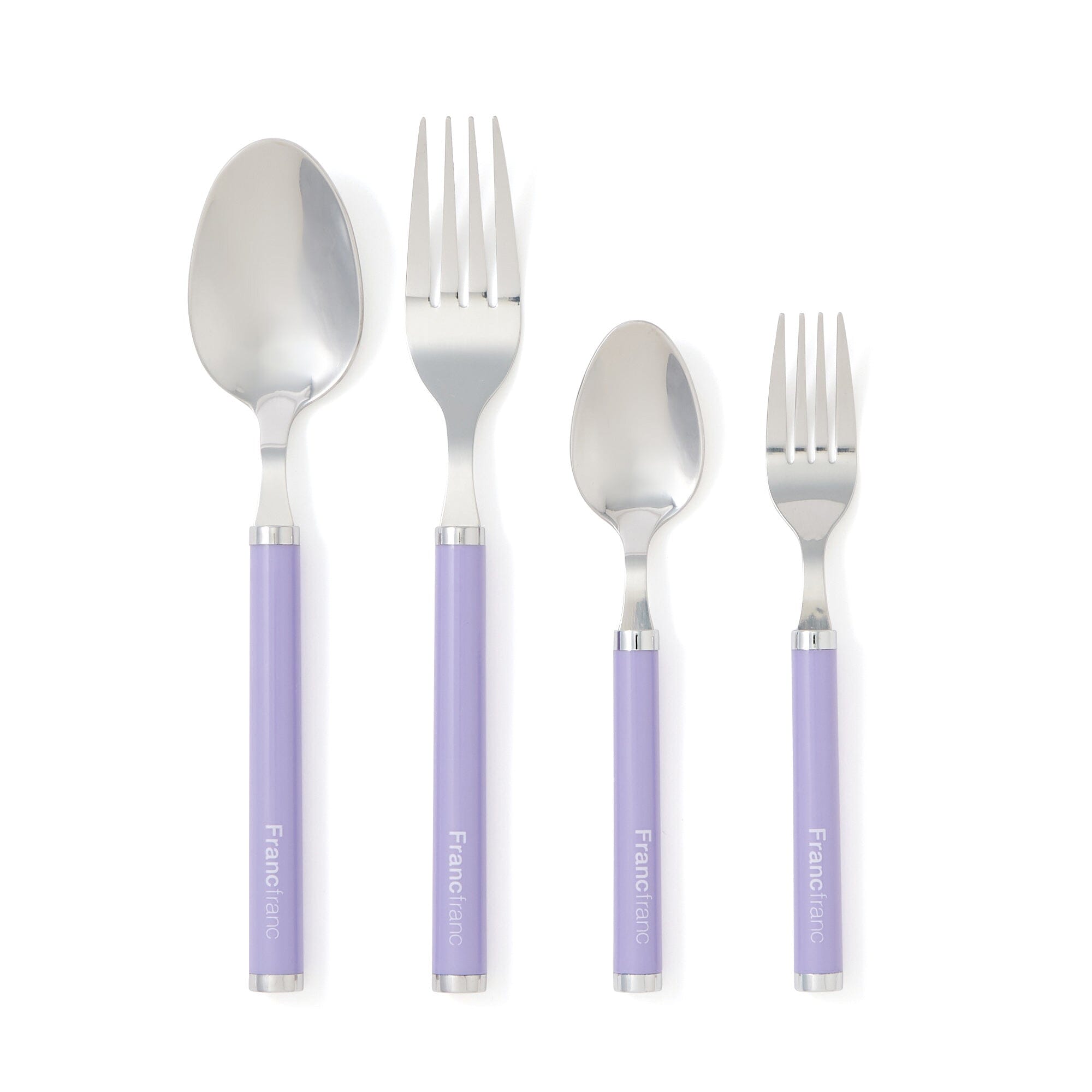4-Piece Premium Cutlery Set with Logo - Elegant Purple Utensils for Dining, Gifts & Home Decor