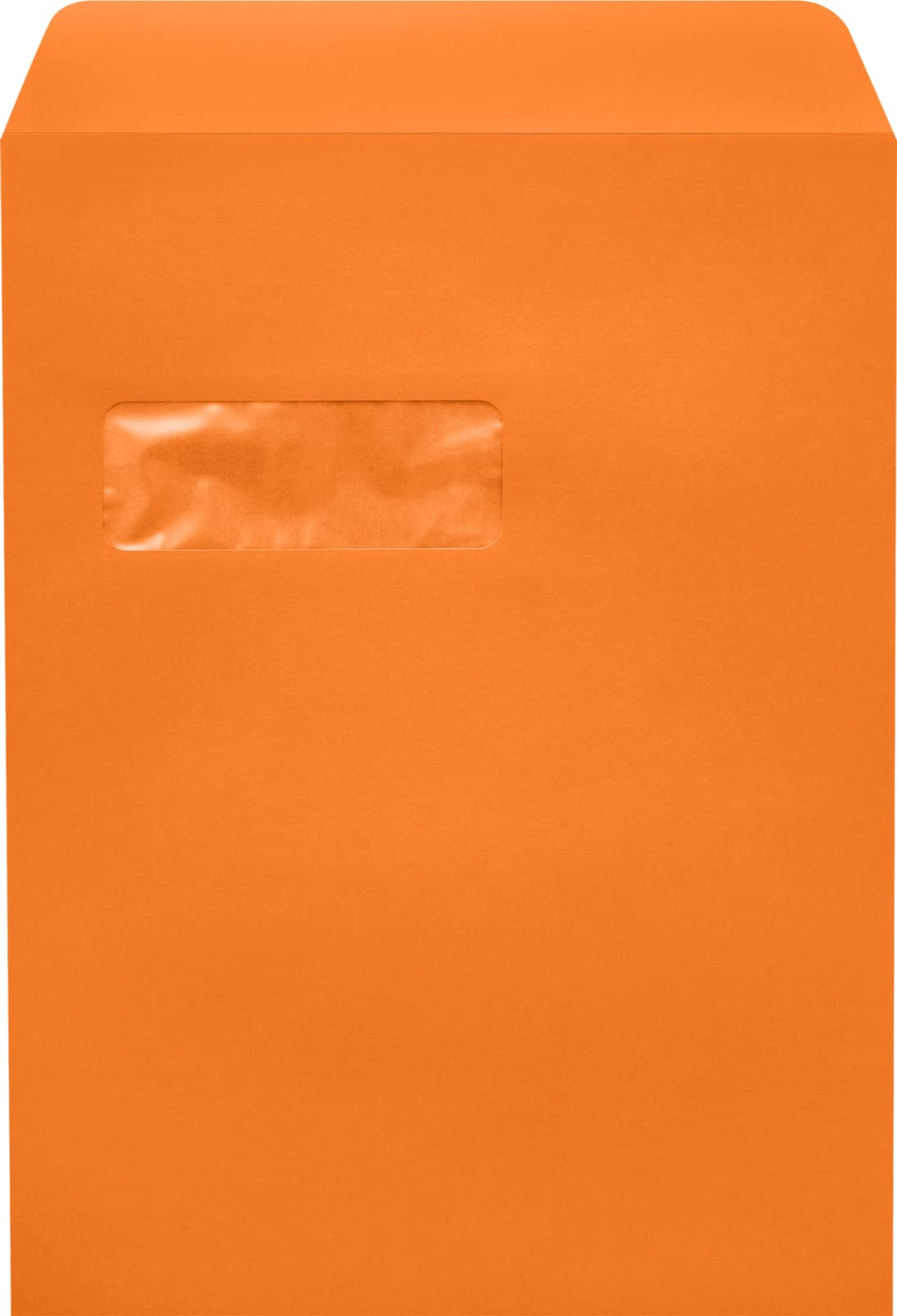 LUXPaper 9 x 12 Inch Open End Window Envelopes - Peel & Press Self Seal - Mandarin Orange Color - 80lb Text Weight - Pack of 500 - Perfect for Business Mailing, Invoices, and Office Documents