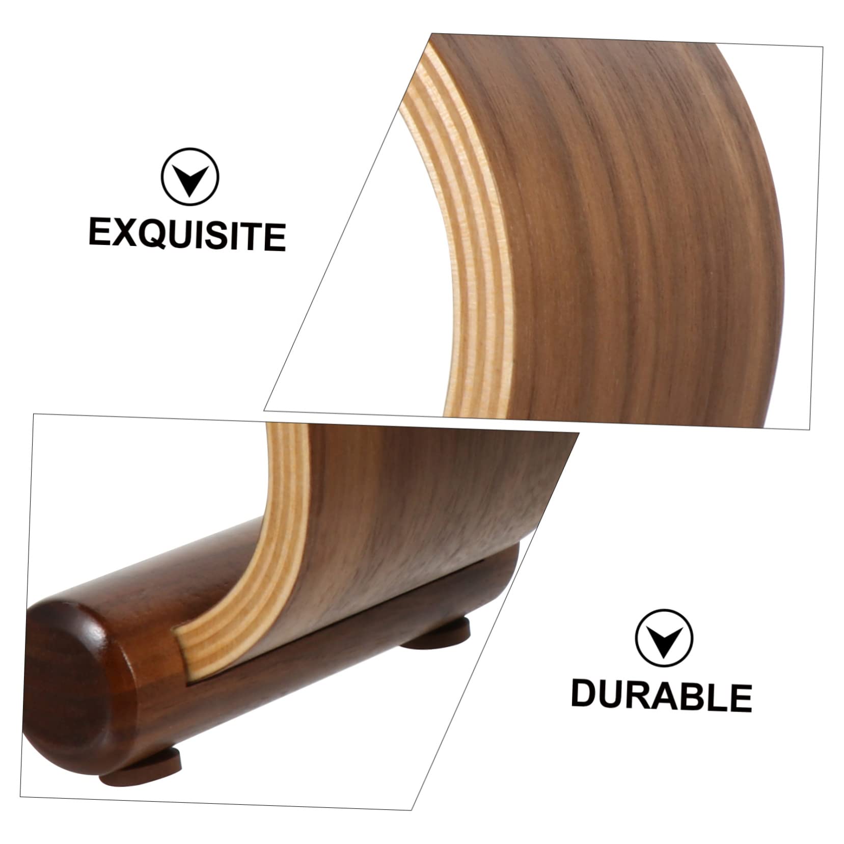 Artibetter 2-Pack Magnetic Headphone Hanger with Walnut Wood Stand - Universal Headset Holder for Desk, Wall Mount - Perfect for Gaming, Office, Studio & Home Organization
