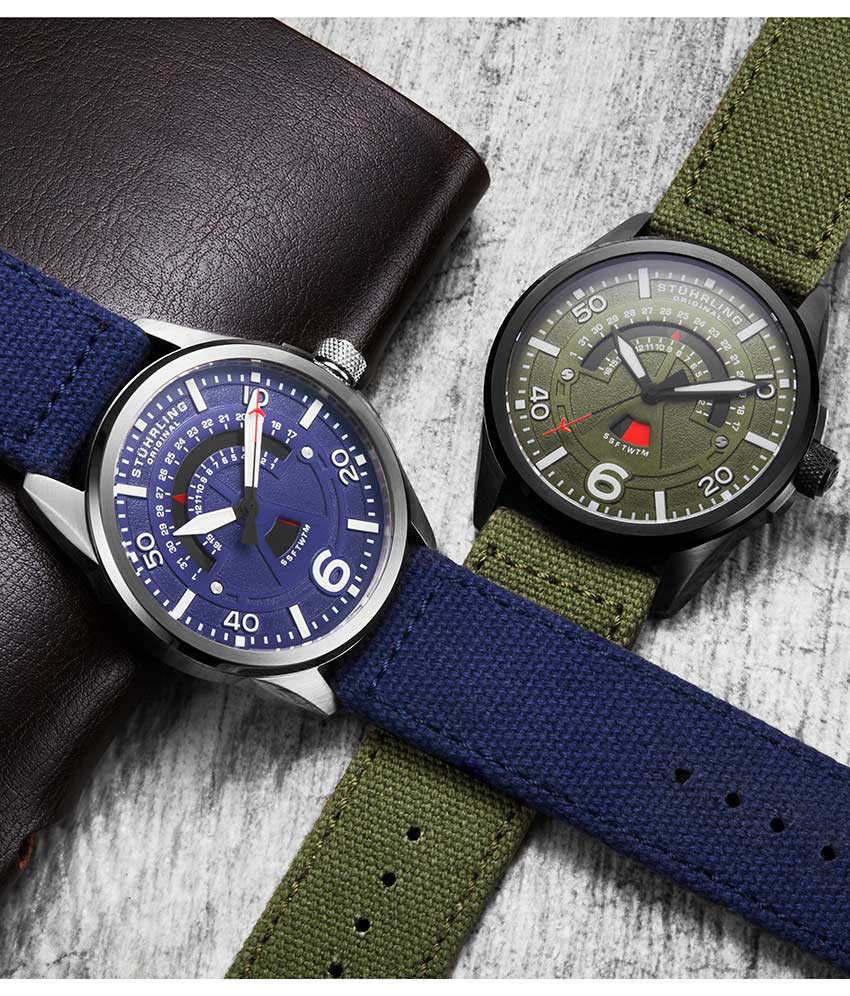 Men's Aviator 452 Quartz 44mm Stainless Steel Watch - Classic Pilot Style for Aviation Enthusiasts & Everyday Wear