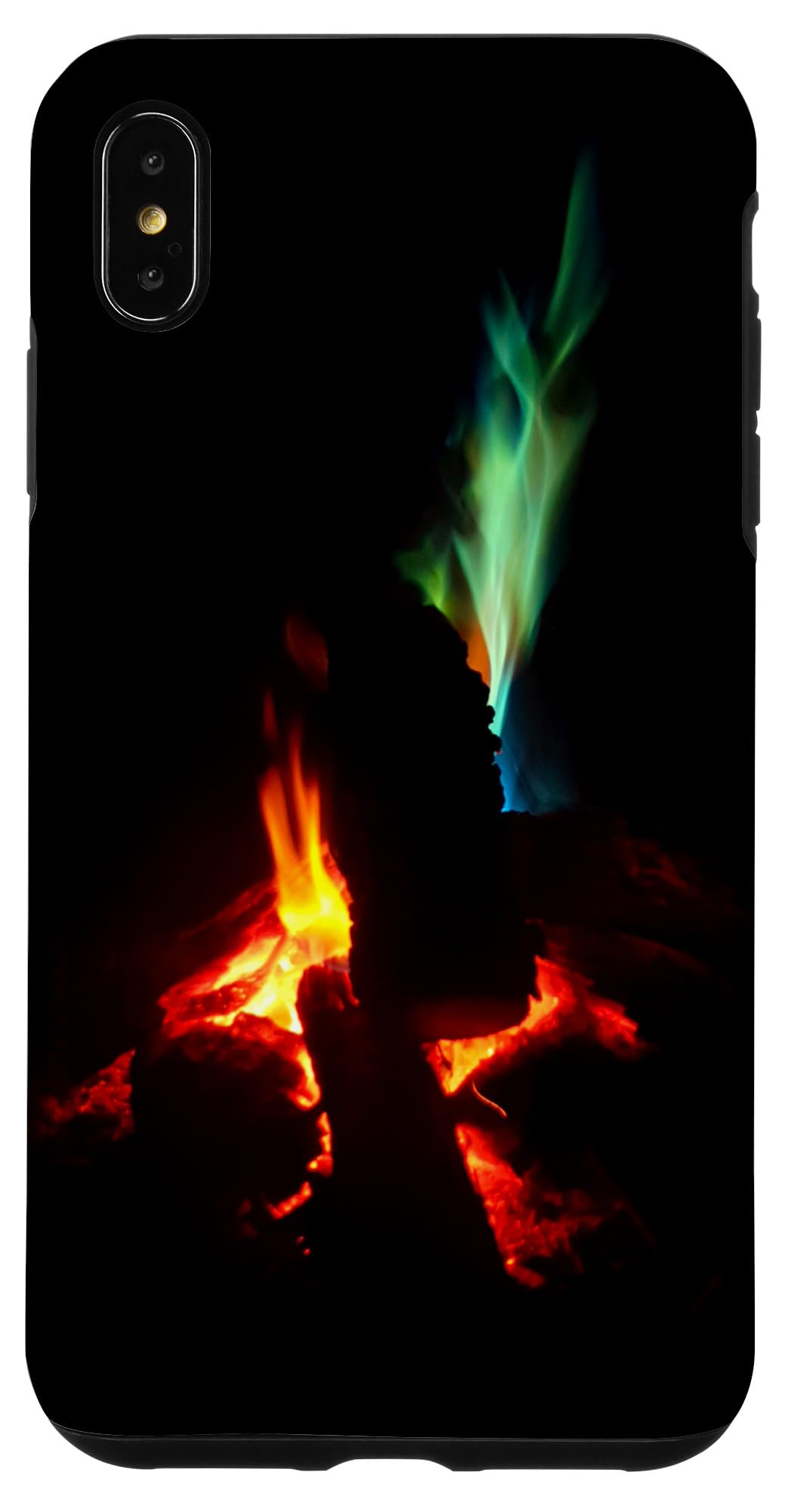 Premium iPhone XS Max Case with Blue Campfire Flame Design - Durable Protective Cover for Outdoor Adventures, Camping & Daily Use