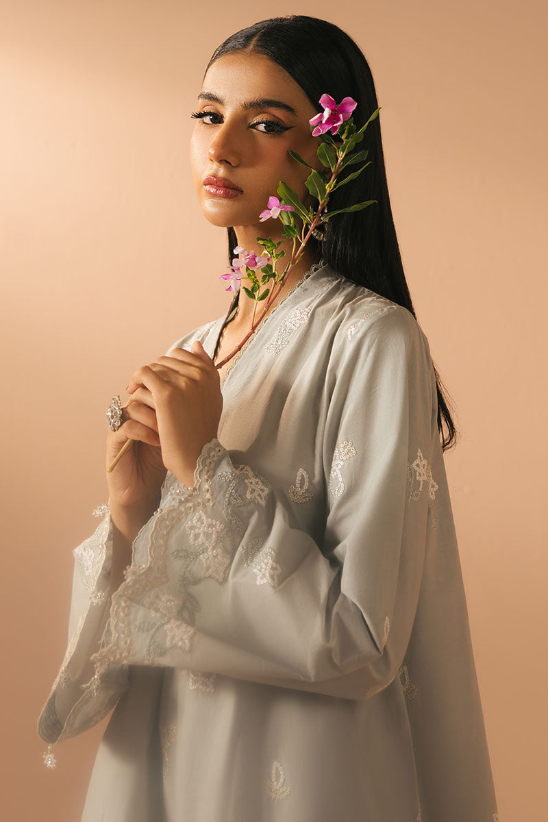 LIVIA FLORET 3-Piece Embroidered Lawn Suit for Women - Elegant Floral Design, Breathable Fabric - Perfect for Summer Weddings, Parties & Special Occasions