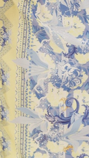 Kalliope Mini Dress for Women - Blue & Yellow Floral Summer Dress - Perfect for Beach, Party & Casual Wear