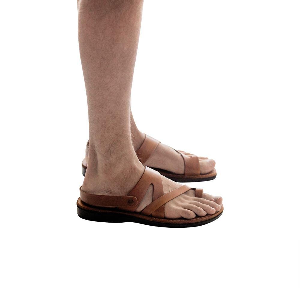 Benjamin Men's Leather Slingback Sandals - Comfortable Casual Summer Shoes for Beach, Travel & Outdoor Activities