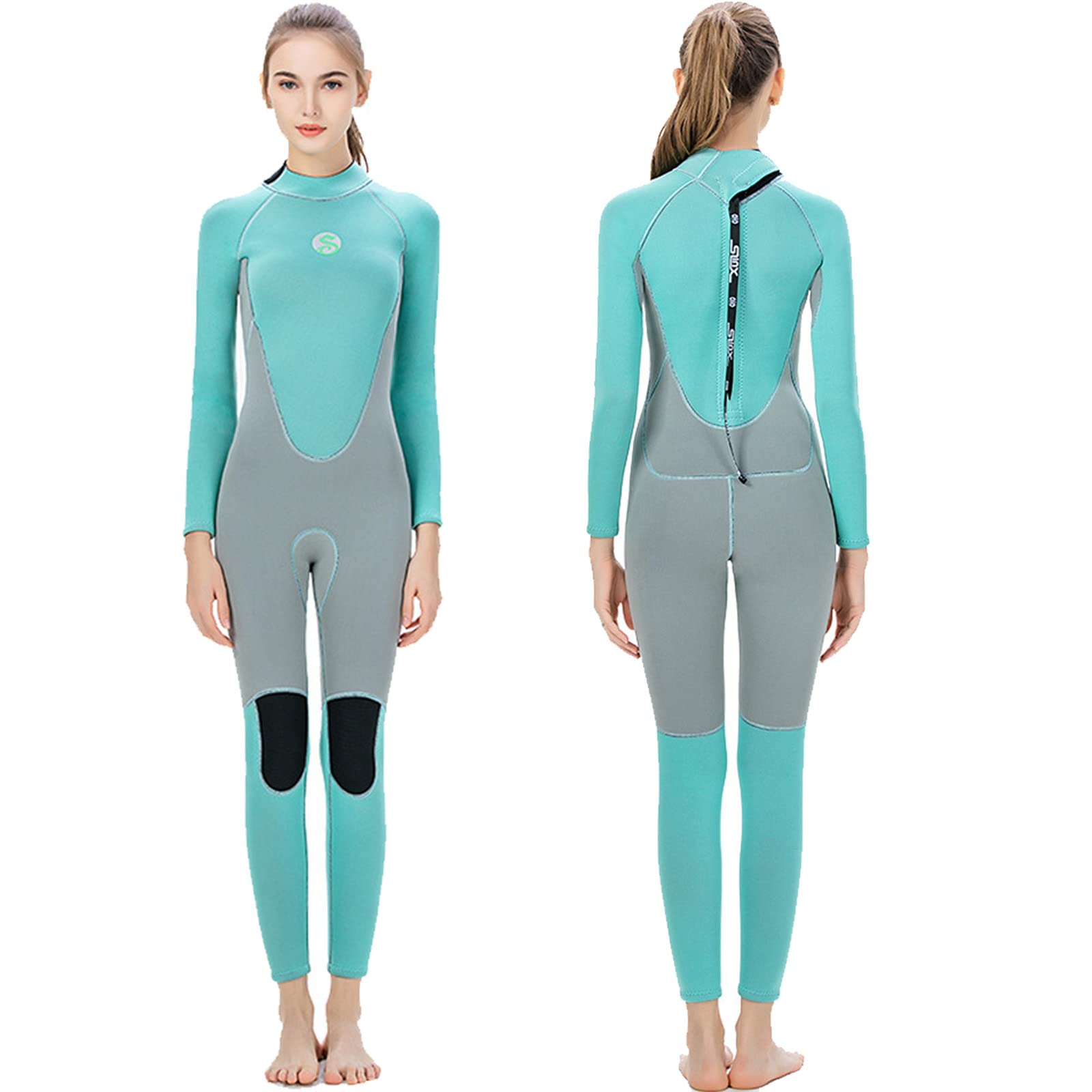 TOYOMO 3MM Women's Full Body Wetsuit - Thermal Long Sleeve Back Zip Diving Suit for Scuba, Snorkeling, Surfing & Swimming | Perfect for Cold Water Sports & Beach Activities