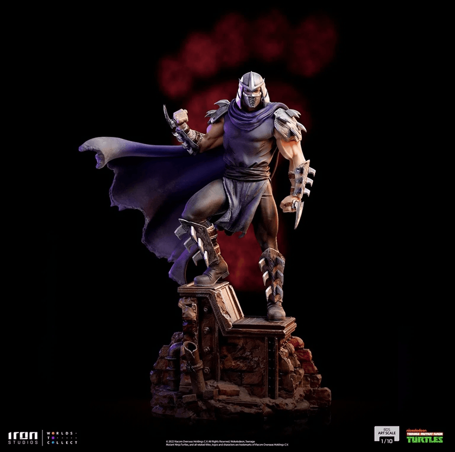 Iron Studios TMNT Shredder BDS Art Scale 1/10 Statue - Teenage Mutant Ninja Turtles Villain Collectible for Display & Home Decor