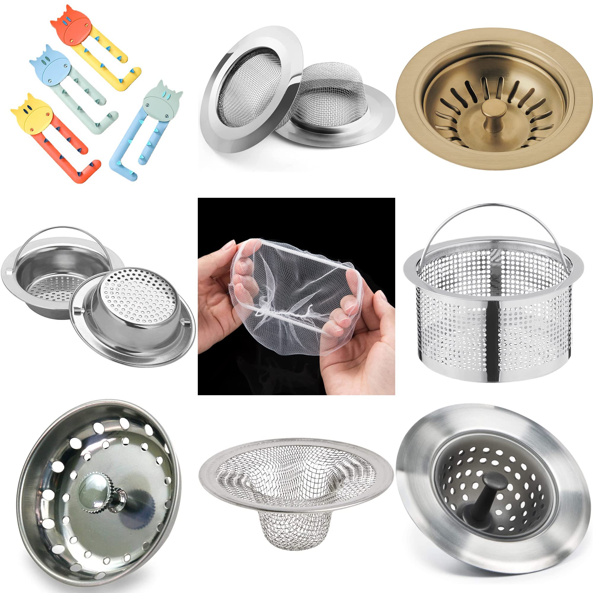 100-Pack Disposable Mesh Sink Strainer Bags - High Elasticity Kitchen Sink Filter for Food Waste & Leftovers | Perfect for Collecting Garbage, Preventing Clogs in Kitchen Sinks & Drains