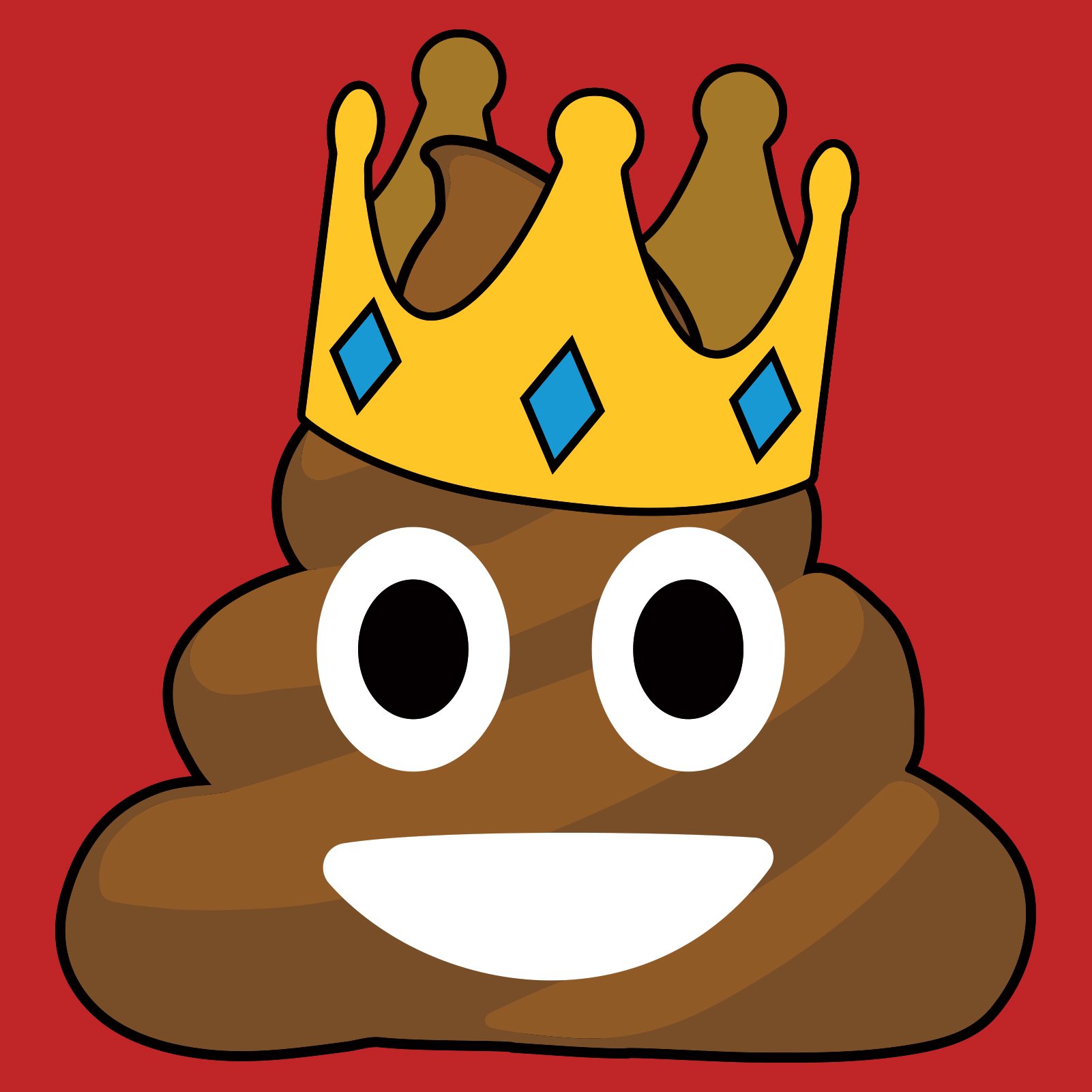 Funny Poop Crown T-Shirt - Humorous Novelty Gift for Parties & Gags